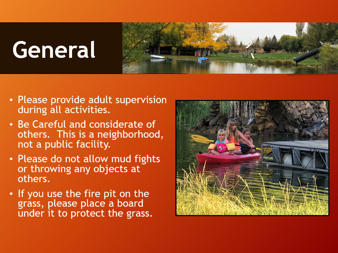 Harris PondOrientation Rules